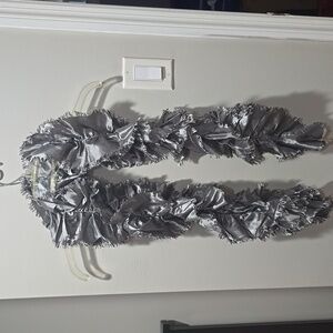Silver ruffle boa